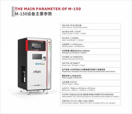 Riton M-150 singola macchina di stampa laser 3D DLMS